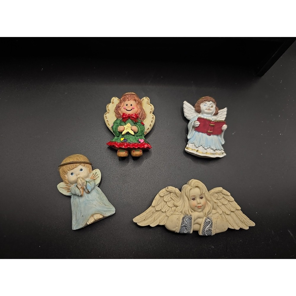 Set Of 4 Vintage Angel Magnets